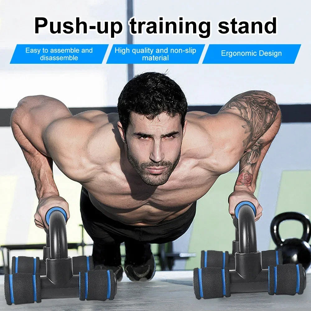 Sponge Grip U-Shaped Pushup Bars 1Pair - Home Gym Equipment | Anti-Slip, Muscle Training for Chest/Arms, Ideal for Body Building
