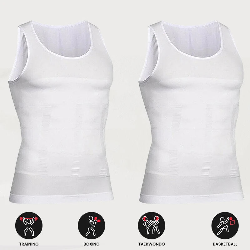 3/2/1Pieces Men's Compression Body Shaper Tank Top, Slimming Vest
