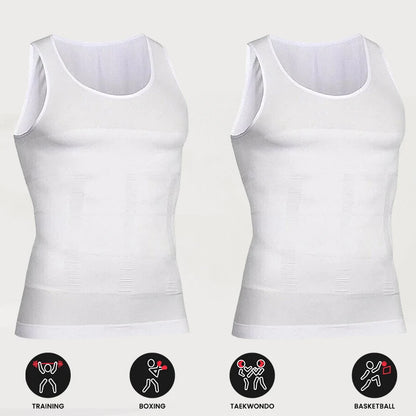 3/2/1Pieces Men's Compression Body Shaper Tank Top, Slimming Vest