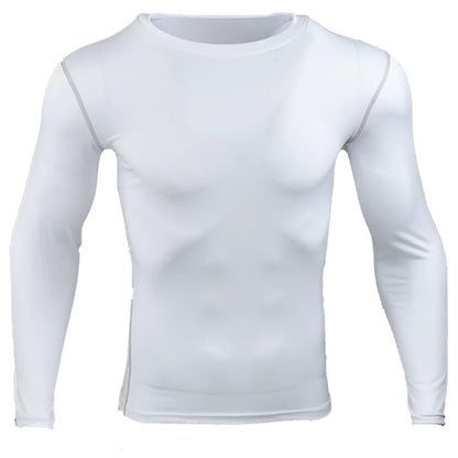 Men Compression Running T-Shirt Gym Sportswear Training Jogging Shirts Fitness Tight Long Sleeve Sport T-shirt Quick Dry Clothe