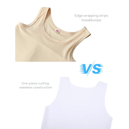Men's seamless shaping short vest, sleeveless slim fit underwear, high elasticity breathable comfortable vest