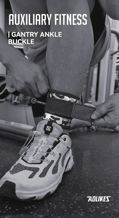 AOLIKES Cable Ankle Straps Double D-Ring Ankle Cuffs For Gym Workouts Glutes Legs Strength Training Brace Support Sport Safety