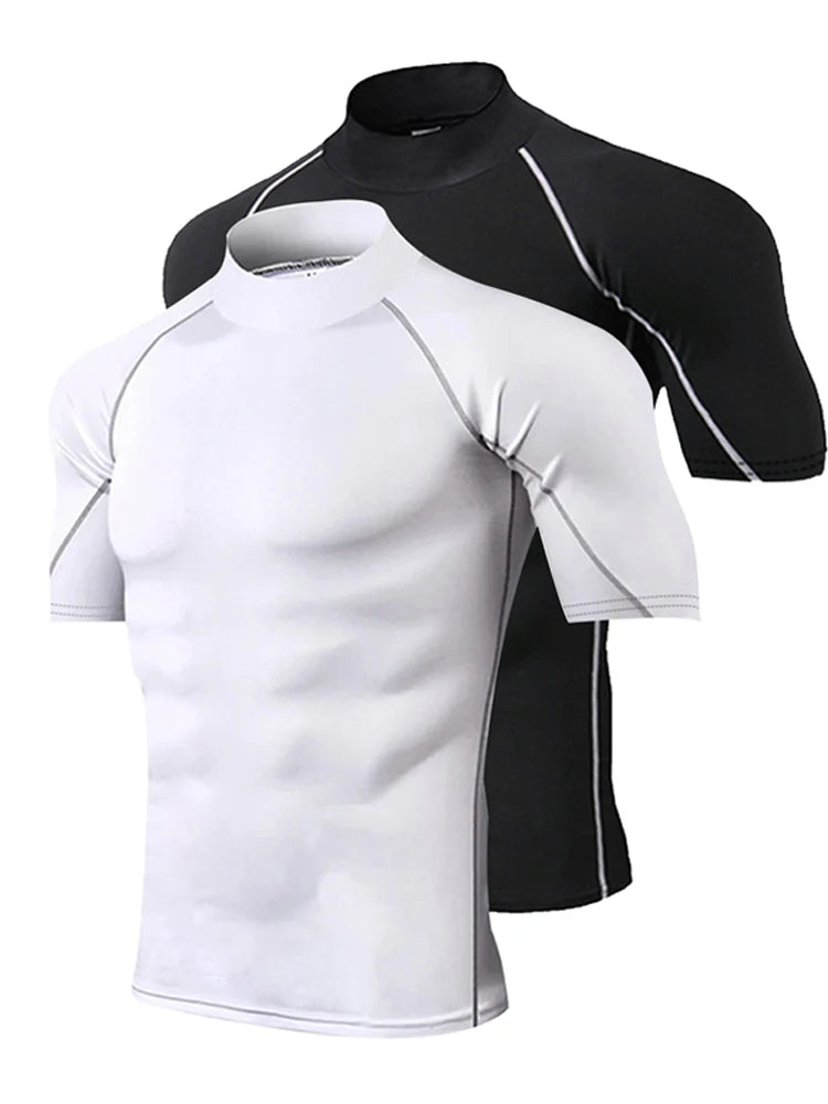 Compression T-Shirt Men Bodybuilding Sportswear Short Sleeve Quick Dry Workout Shirts Sport Tops Tee Gym Running T-shirt Men