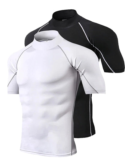 Compression T-Shirt Men Bodybuilding Sportswear Short Sleeve Quick Dry Workout Shirts Sport Tops Tee Gym Running T-shirt Men