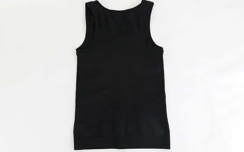 Men V Neck Compression Vest Slimming Body Shaper Abs Abdomen Workout Tank Top Sleeveless Shapewear Belly Control Shirt