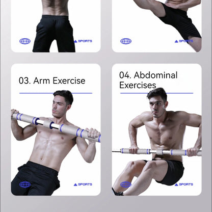 Telescopic Doorway Pull Up Bar Non-Slip Chin-Up Fitness Equipment Adjustable Home Gym Strength Training Heavy Duty For Men Women