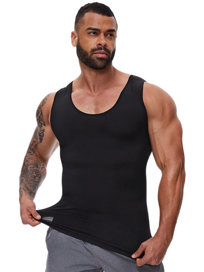 Mens Tummy Control Shapers Compression Shirt Slimming Undershirt Body Shaper Tank Tops gynomastica Sleeveless Shapewear Vest