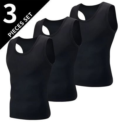 1/3 Piece Men's Four Seasons Basic Plus Size Sports And Leisure Vest Men's Fitness Running Basketball Bottoming Sleeveless Vest