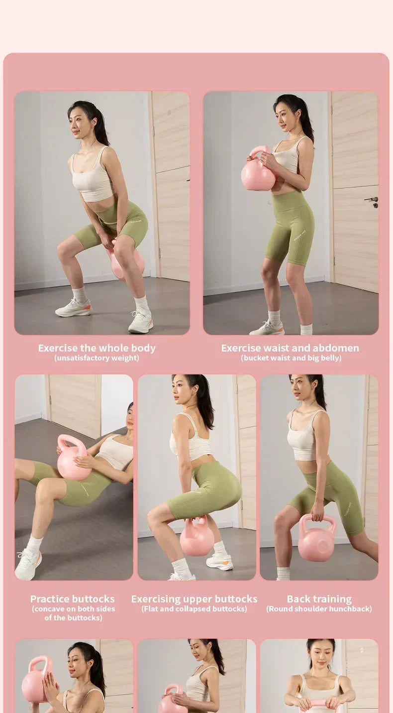 1pc Women's Lifting Kettle Dumbbell Buttock Artifact Kettlebell Men's Fitness Home Professional Squat Weight Loss Exercise Equip