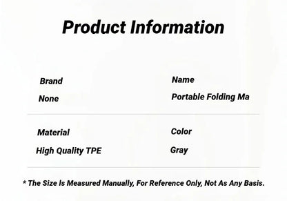 Foldable Yoga Mat Eco Friendly Tpe Folding Travel Fitness Exercise Double Sided Non-Slip For Pilates & Floor Workouts