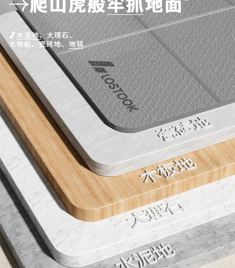 Extra Wide Yoga Mat Thick Foldable Non-Slip Quiet Exercise Mat for Home Workout Fitness 요가매트