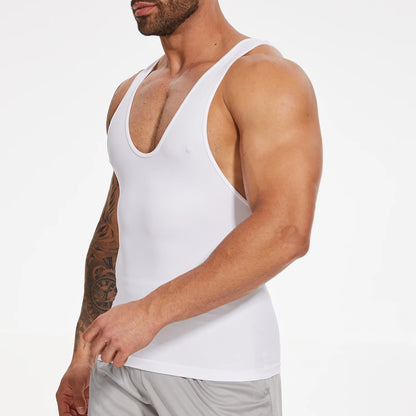 New Men's Shapewear Slimming Body Shaper Horizontal Stripe Compression Band Tummy Control T-Shirt Cross Elastic Workout Top