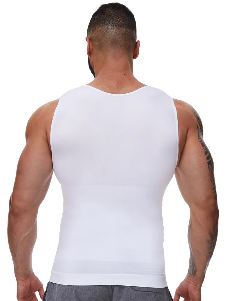 Mens Tummy Control Shapers Compression Shirt Slimming Undershirt Body Shaper Tank Tops gynomastica Sleeveless Shapewear Vest