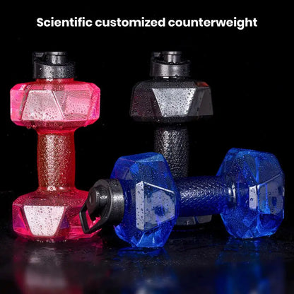 500/1500/2200/2600ML Dumbbell Water Bottle ET Dumbbell Shaped Kettle Arm Muscle Training Fitness Cycling Workout Water Bottle