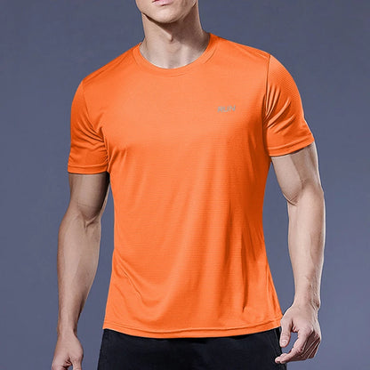 Summer Mens Quick Dry Running Bodybuilding Shirts Sport Gym t Shirt Men Short Sleeve Fitness Tops Oversized t-Shirt Jersey