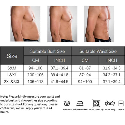 Men Abdomen Reducer Body Shaper Promote Sweat Sauna Vest Fitness Waist Trainer Belly Slimming Shapewear Fat Burner Corset Top