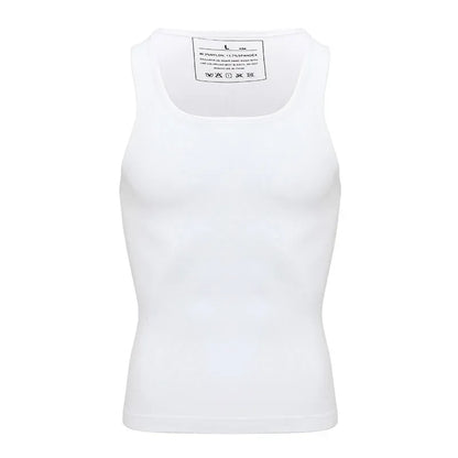 Mens Slimming Body Shaper Shapewear Abs Abdomen Compression Shirt to Hide Gynecomastia Moobs Workout Tank Tops Undershirts