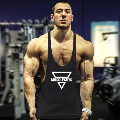 2024 New Bodybuilding Stringer Tank Top Men Fitness Clothing Gyms Shirt Brand Muscle vest Workout Cotton Regatas Masculino