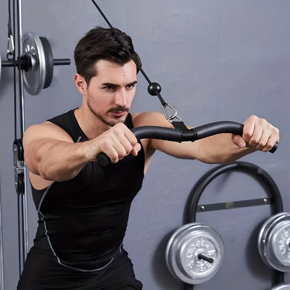 Fitness Lat Pull Down Bar Press Biceps Back Strength Workout Handle For Cable Machine Attachment Gym Accessories
