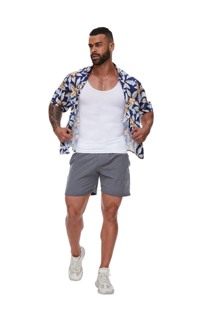 Mens Tummy Compression Shirts Control Shapewear Flat Belly Shaping Abdomen Vest Tank Top Fitness Workout Slimming Body Shaper