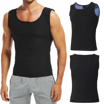 Men Abdomen Reducer Body Shaper Promote Sweat Sauna Vest Fitness Waist Trainer Belly Slimming Shapewear Fat Burner Corset Top