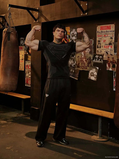 2025 YOUNGAL New Men's Fitness T-shirts clothing sports Tshirt tights high elastic training short sleeve fitness man clothing