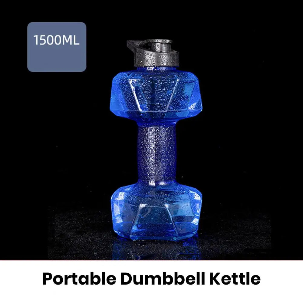 500/1500/2200/2600ML Dumbbell Water Bottle ET Dumbbell Shaped Kettle Arm Muscle Training Fitness Cycling Workout Water Bottle