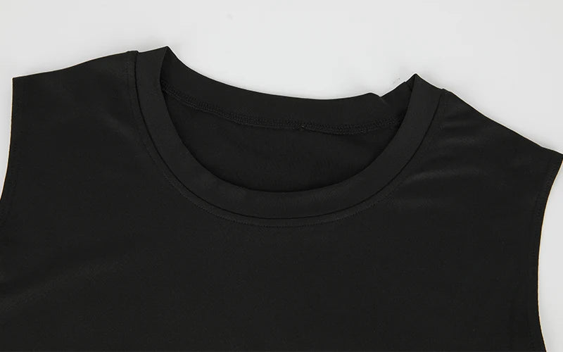 Men Compression Tank Top Slim Sleeveless Vest Breathable Quick Dry for Fitness Gym Sweat Cycling Active Tops