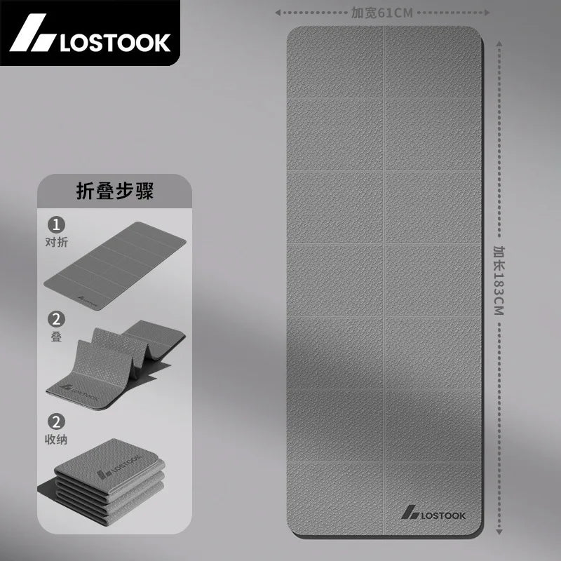 Extra Wide Yoga Mat Thick Foldable Non-Slip Quiet Exercise Mat for Home Workout Fitness 요가매트