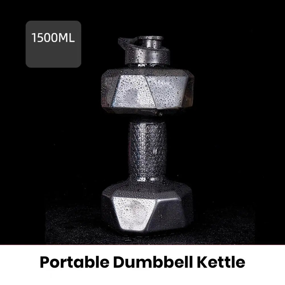500/1500/2200/2600ML Dumbbell Water Bottle ET Dumbbell Shaped Kettle Arm Muscle Training Fitness Cycling Workout Water Bottle