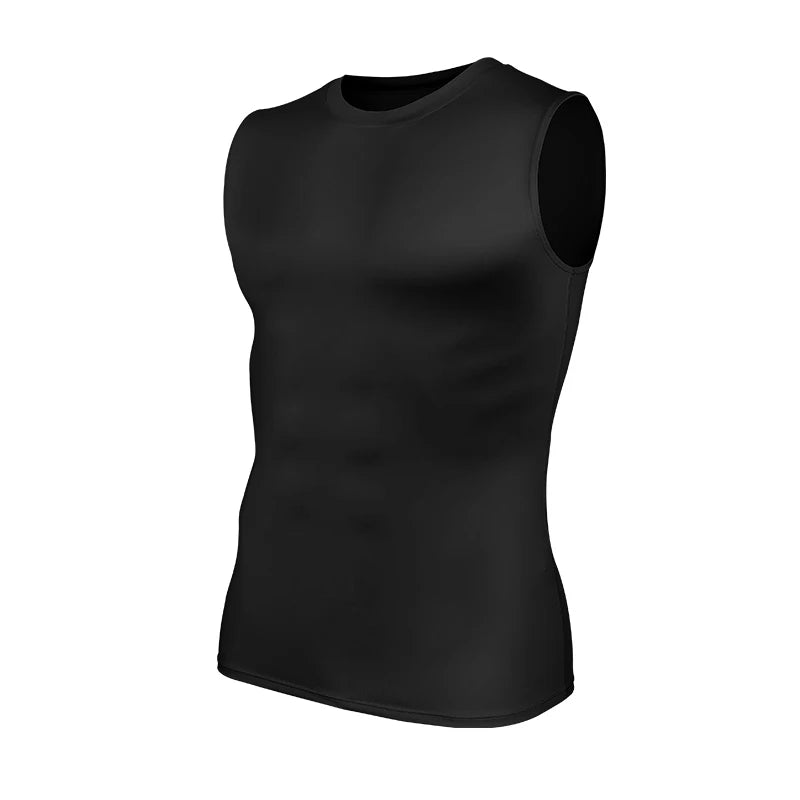 Men Compression Tank Top Slim Sleeveless Vest Breathable Quick Dry for Fitness Gym Sweat Cycling Active Tops
