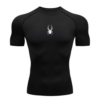 Men Sport T-Shirt Spider Quick Dry Bodybuilding Running Shirt Compression Tops Gym T Shirt Men Fitness Tight Tees Rashgard