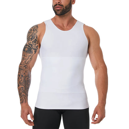 Mens Shapewear Hide Gynecomastia Compression Tank Tops Men Body Shaper Tummy Control Slimming Undershirt