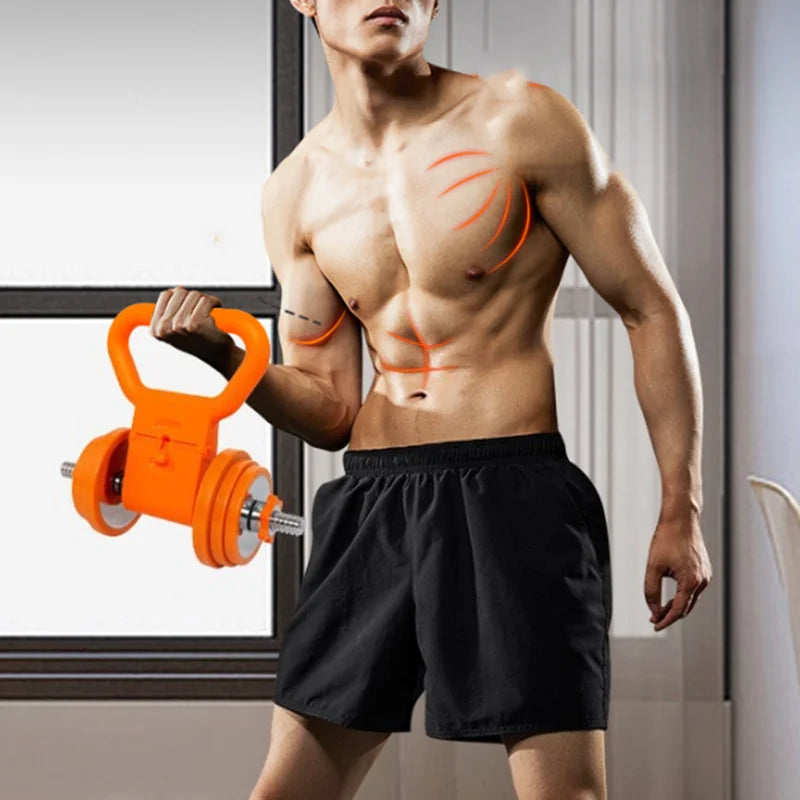 1PCS Kettlebell Grip Handle For Dumbbell Strength Training Fitness Equipment Accessory Not Include Dumbbell