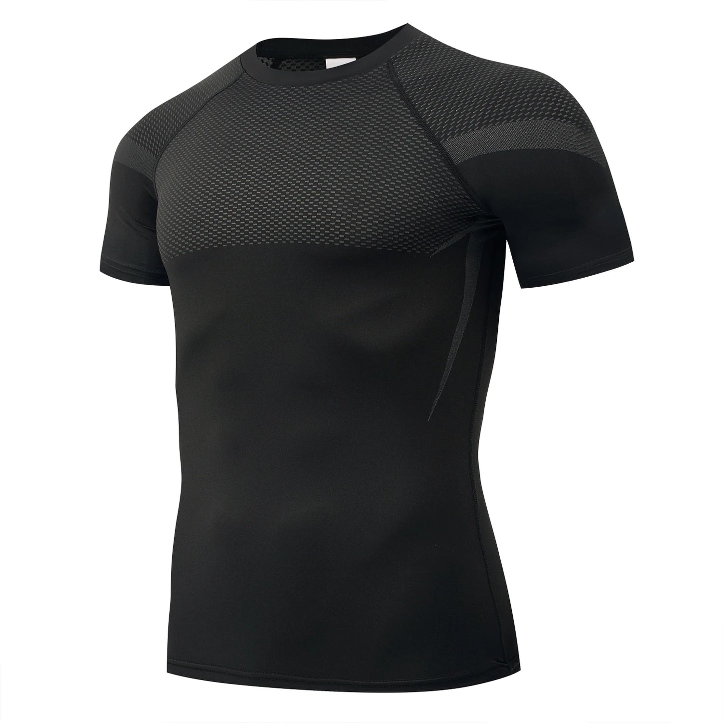 HANRAN Men's Compression shirt Tight Quick Dry Running Sports T-Shirt Gym Fitness Training Workout Breathable Man Brand Top