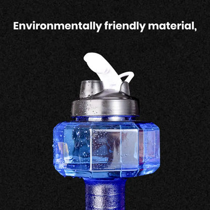 500/1500/2200/2600ML Dumbbell Water Bottle ET Dumbbell Shaped Kettle Arm Muscle Training Fitness Cycling Workout Water Bottle