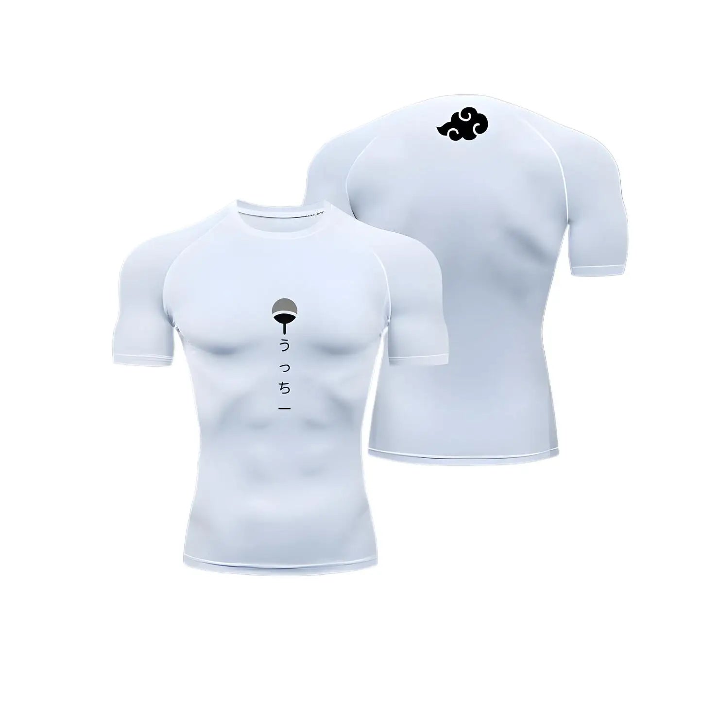 Anime Compression Shirt Men's Print Summer Short Sleeve Rash Guard Gym Workout T-Shirt Athletic Quick Dry Baselayer Undershirts