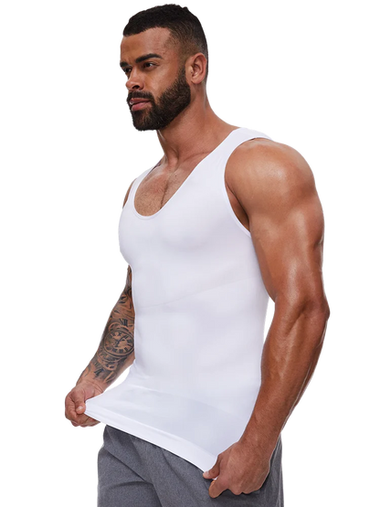 Mens Tummy Control Shapers Compression Shirt Slimming Undershirt Body Shaper Tank Tops gynomastica Sleeveless Shapewear Vest