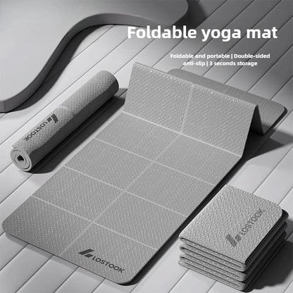 Extra Wide Yoga Mat Thick Foldable Non-Slip Quiet Exercise Mat for Home Workout Fitness 요가매트