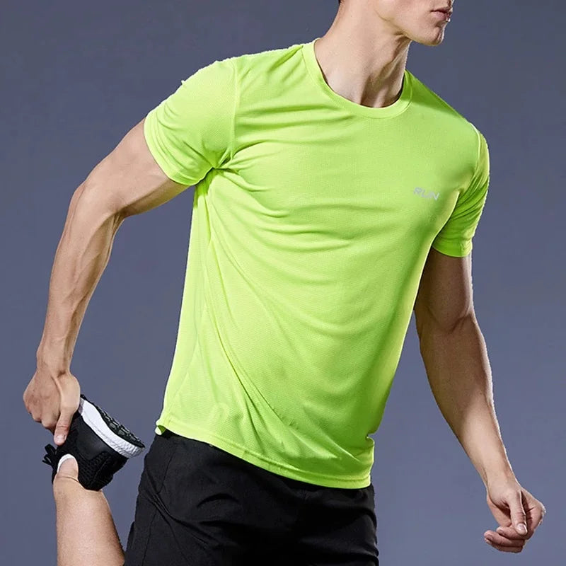 Quick Dry Running Shirt Football Shirt Men's Sportswear Men's Jogging T-shirt Quick Dry Compression Sports T-shirt Gym