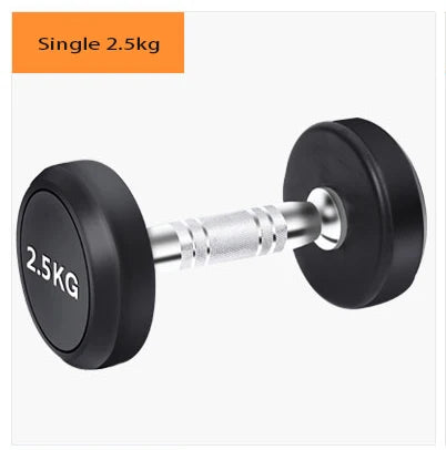 Round Rubber Coated Steel Dumbbell for Men and Women, Special Fitness Equipment, Classic, 5kg-20kg