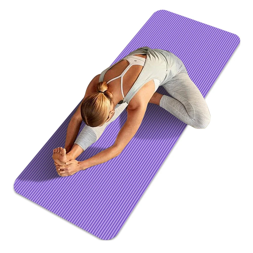 Recently popular hot-seYoga Mat Non Slip Exercise Mat Thick Solid Color Fitness Mat Yoga Workout Mat Multi-Function for Home Gym