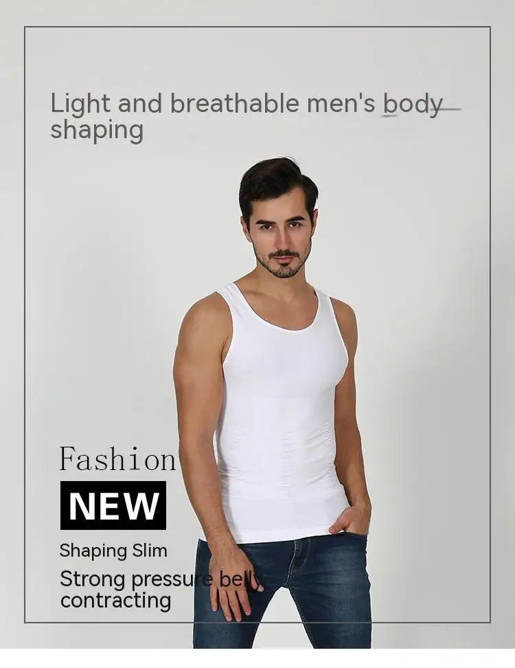 Men's Compression Body Shaper Tank Top, Slimming Vest