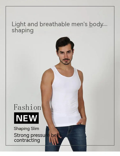 Men's Compression Body Shaper Tank Top, Slimming Vest
