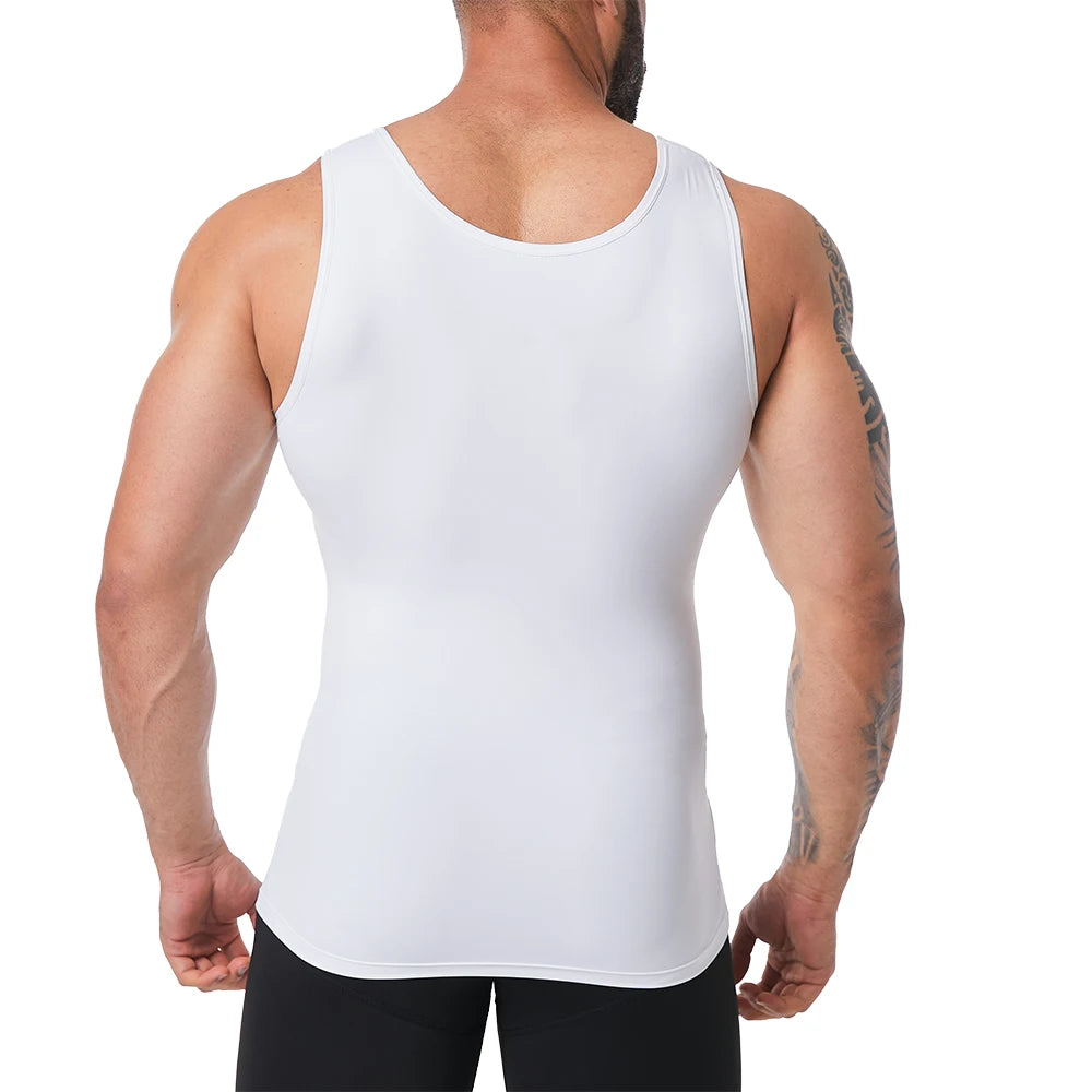 Mens Shapewear Hide Gynecomastia Compression Tank Tops Men Body Shaper Tummy Control Slimming Undershirt