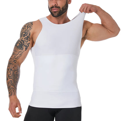 Mens Shapewear Hide Gynecomastia Compression Tank Tops Men Body Shaper Tummy Control Slimming Undershirt