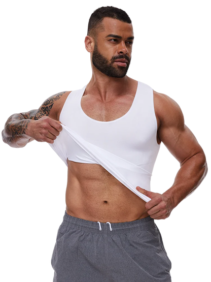 Mens Tummy Control Shapers Compression Shirt Slimming Undershirt Body Shaper Tank Tops gynomastica Sleeveless Shapewear Vest