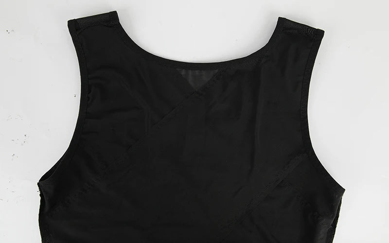 Men Compression Shirt Slimming Undershirt Body Shaper Chest Compression Tummy Control Tank Top Shapewear Underwear