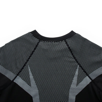 HANRAN Men's Compression shirt Tight Quick Dry Running Sports T-Shirt Gym Fitness Training Workout Breathable Man Brand Top