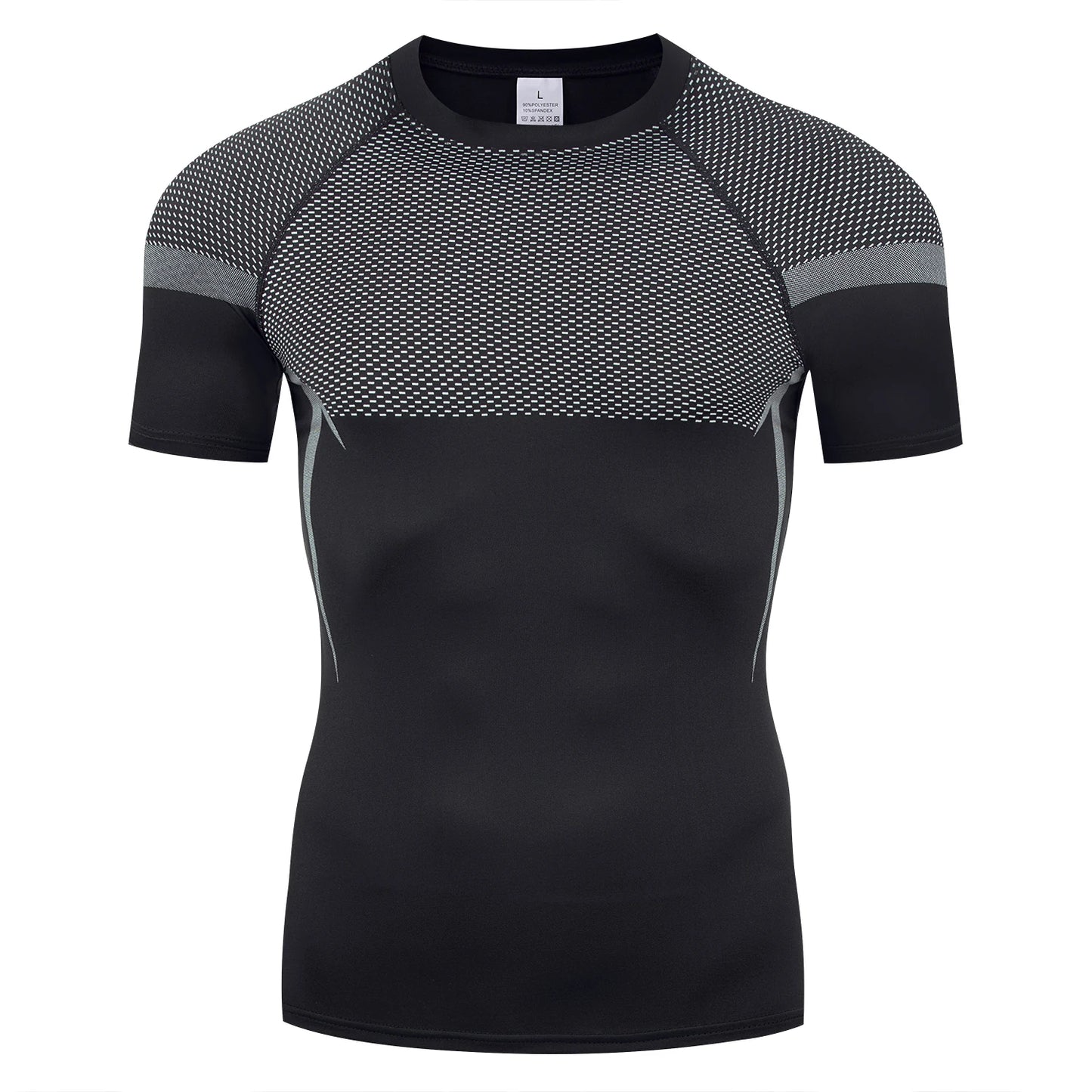 HANRAN Men's Compression shirt Tight Quick Dry Running Sports T-Shirt Gym Fitness Training Workout Breathable Man Brand Top